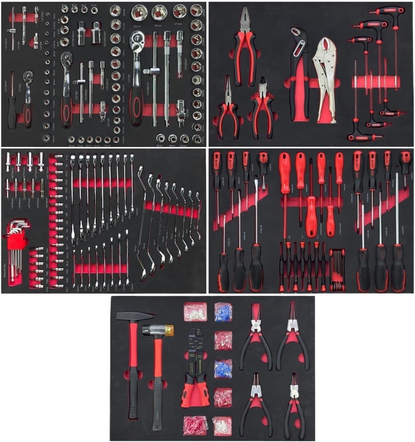 420 PCS Home DIY Hand Tools Professional Tool Kit Set Box Compatible With Automotive Require 420 PCS