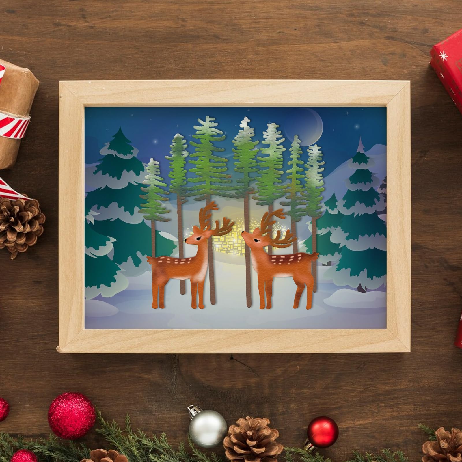 Amazon.co.jp: カード作成用クリスマストナカイダイカット、クリスマス 