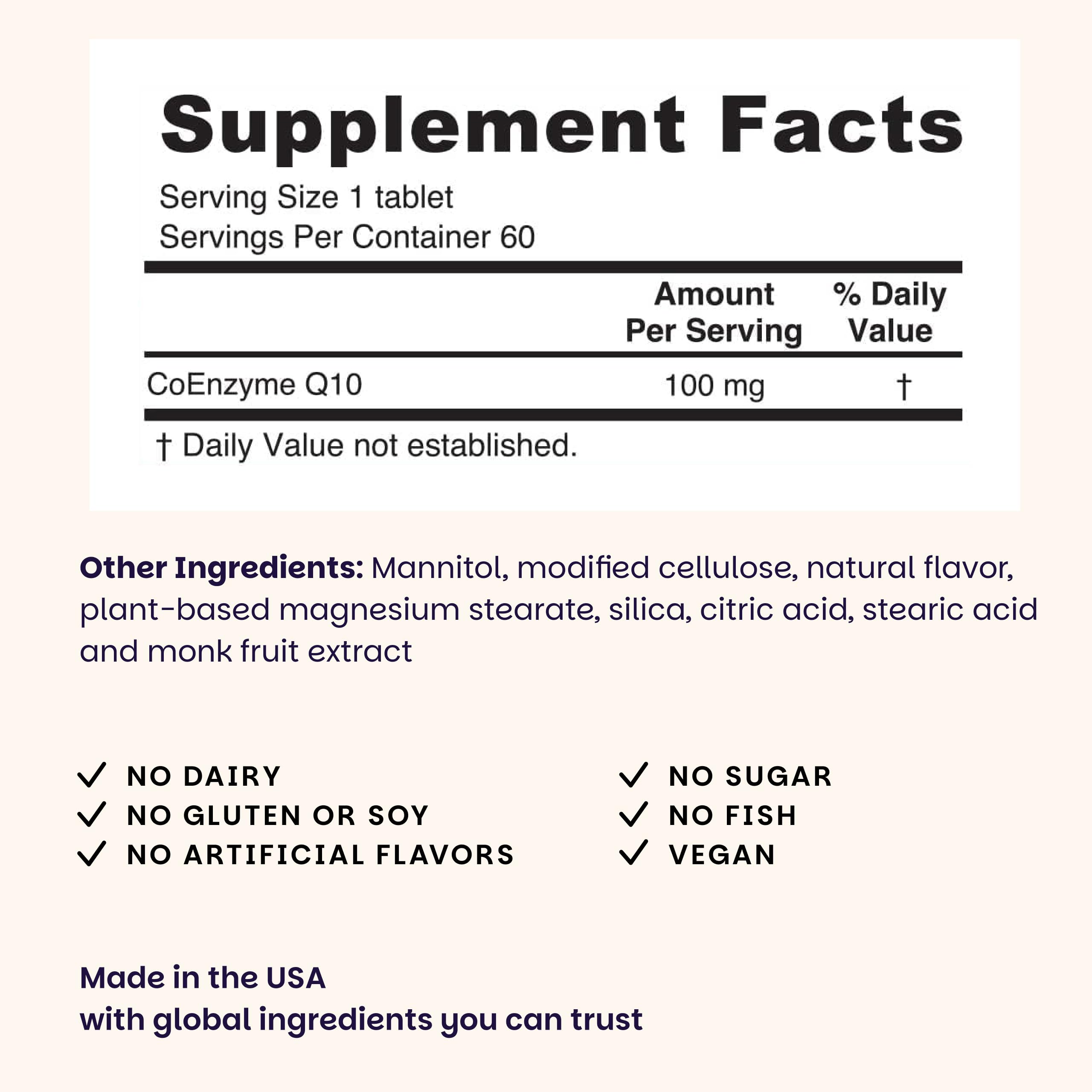 EZ Melts Dissolvable Coq10 100 mg, 60 Tablets (60 Servings), Tangy Orange — Amazon image 3