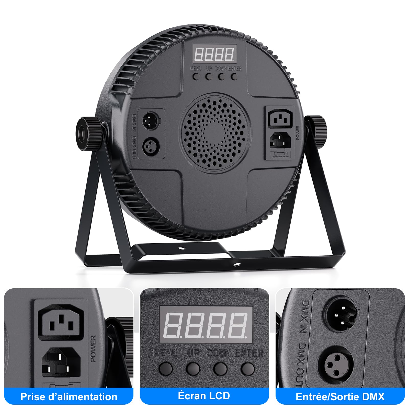 80W Par LED RGBW, 21 LEDs Lumière de Scène avec Télécommande et Son Activé, 5 Modes Jeux de Lumiere, DMX 8CH Éclairage de Scène pour Soiree Bar Mariage Noël Concerts Festivals