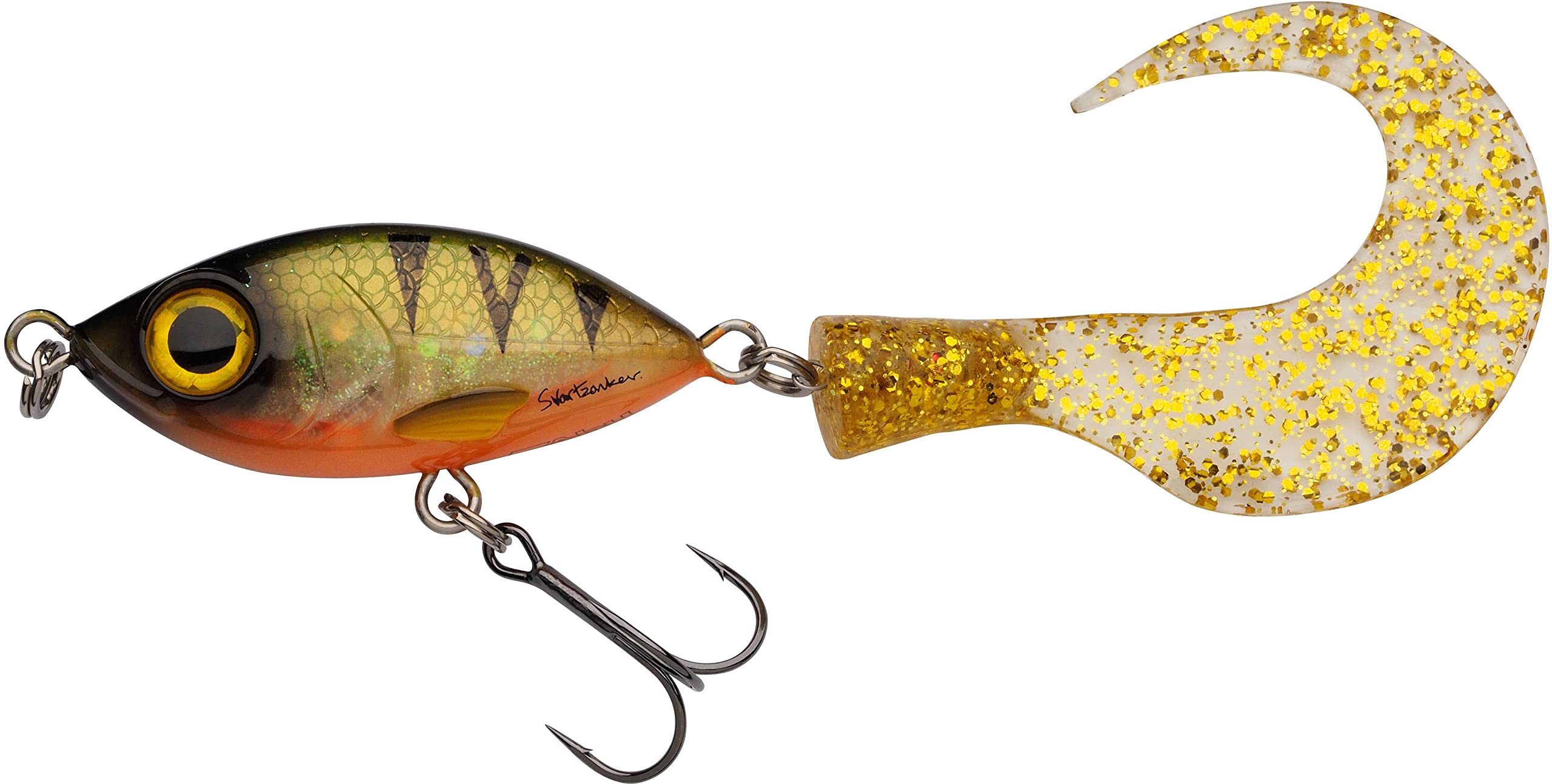 Abu Garcia Svartzonker McMio Pike & Musky Fishing Lure – Floating Jerkbait for Freshwater Predators – Ideal for Pike, Musky, Zander & Perch – Realistic 3D Design, Yellowfin Perch 14 cm