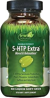 Irwin Naturals Double Potency 5-HTP Extra - Relaxation & Serotonin Support - 60 Liquid Soft-Gels