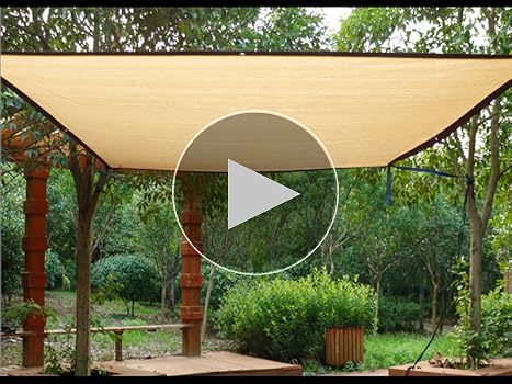 JINALEI 日除けシェード 屋外 5M*8M ベランダ目隠し 色: コーヒー