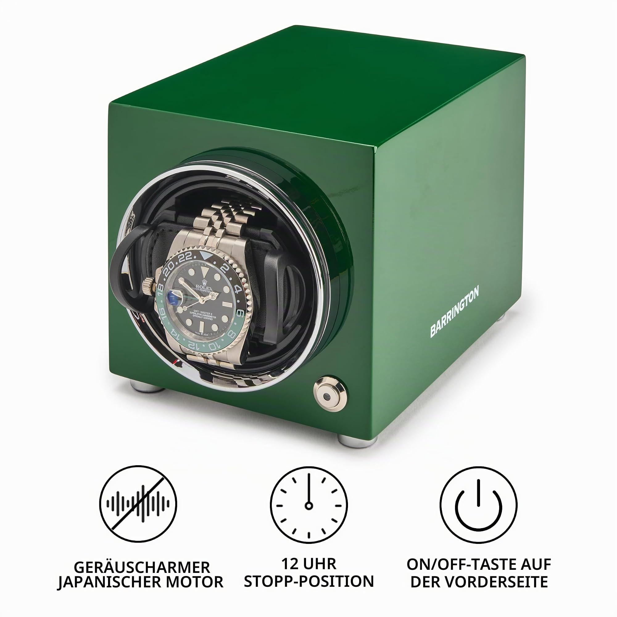BARRINGTON Automatischer Uhrenbeweger Box | Einzeluhrenbeweger | leiser japanischer Motor | verstellbar TPD 650-1950