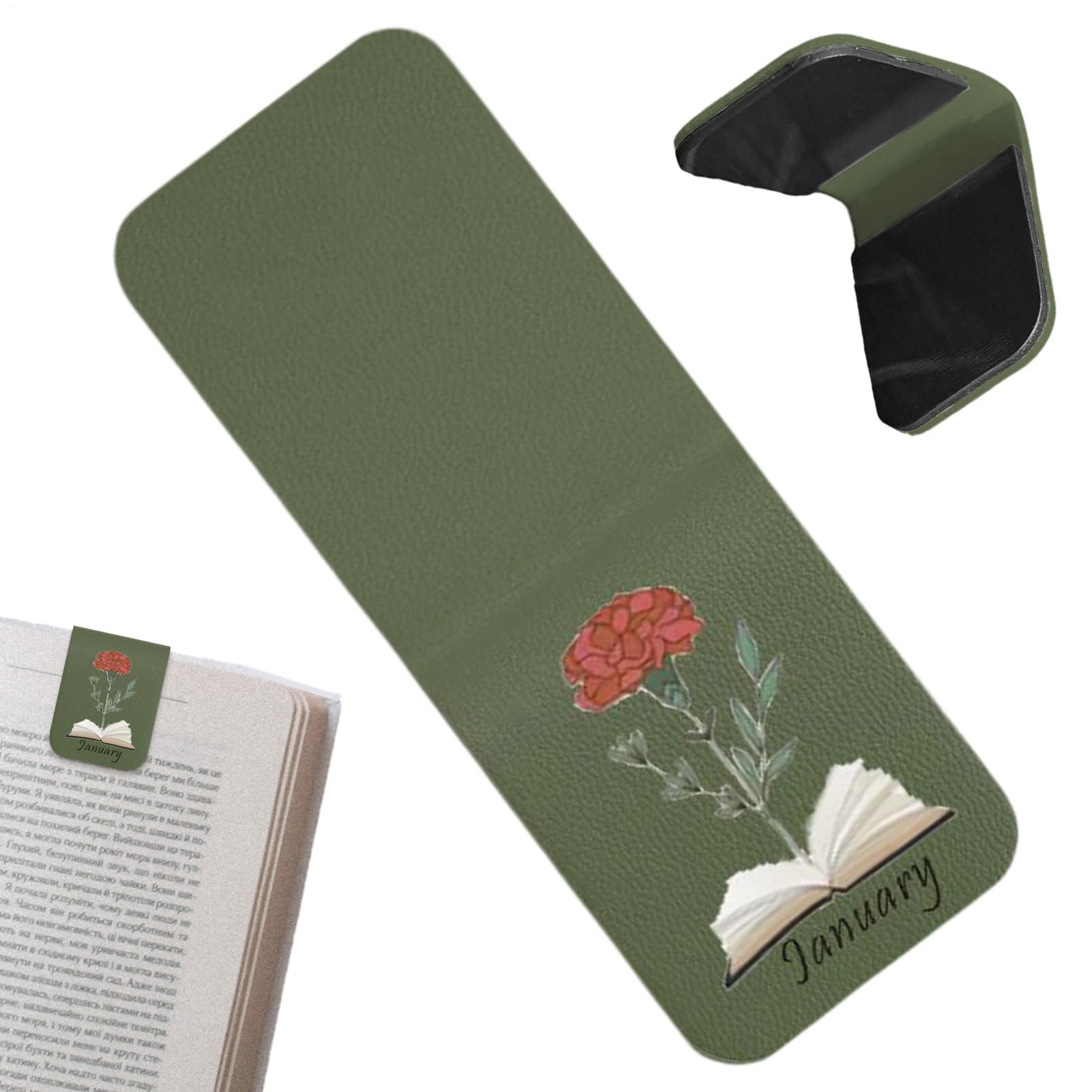 Cute Bookmarks PU Leather Retro Page Clip