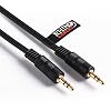 rhinocables Aux Cable 3.5mm Gold Audio Stereo Jack Cable, Male to Male for Car, Headphone, Earphones, Smartphone, Tablet, Headset, MP3, MP4, TV Speaker, Home Stereos, MP3, HiFi 0.3m