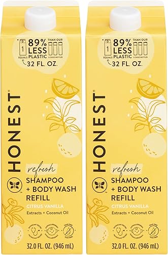 Vista 15 de The Honest Company Champú limpiador 2 en 1, gel de baño suave para bebé, derivado de forma natural, sin lágrimas, hipoalergénico, almendra dulce