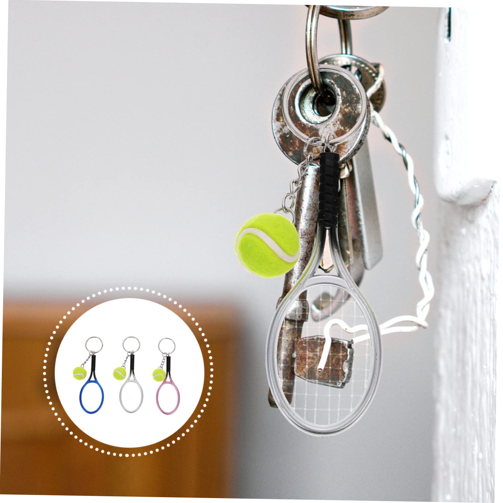 SOIMISS portachiavi da tennis ornamento da tennis portachiavi pallavolo accessori sportivi gadget tennis accessori tennis portachiavi in ​​plastica accessorio fondamentale