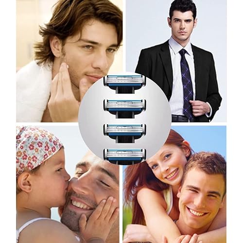 Miniatura 7 de Mach 3 cuchillas de afeitar para Gillette, cuchillas de afeitar para hombre para Gillette Mach3, Mach 3 Turbo cuchillas de afeitar con cuchillas de