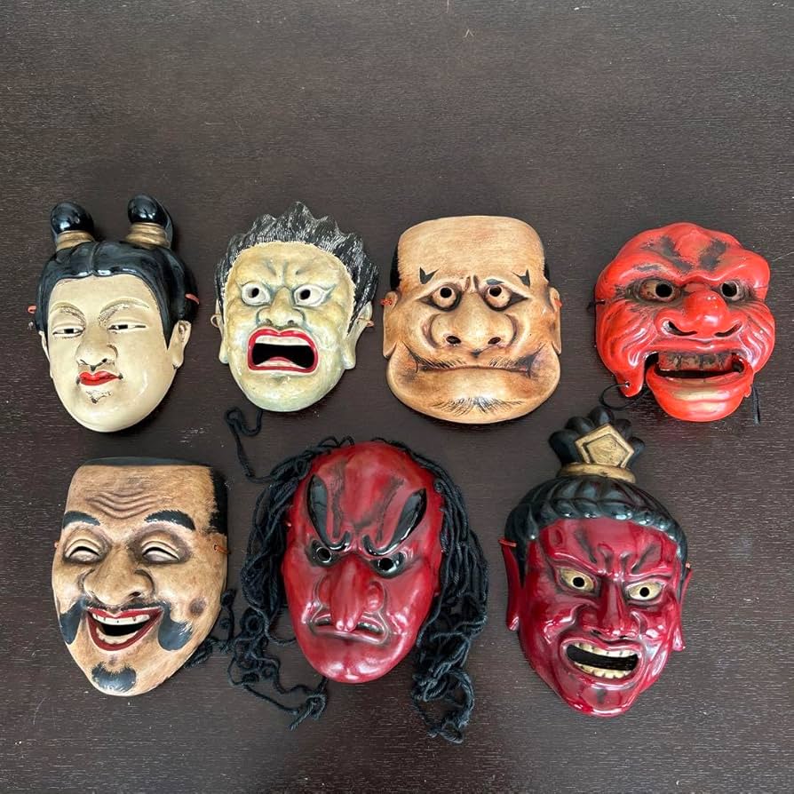 能面 陶器製 芳徳齋 お面 オブジェ 置物 インテリア 能面 陶器製 芳徳齋 お面 オブジェ 置物 インテリア