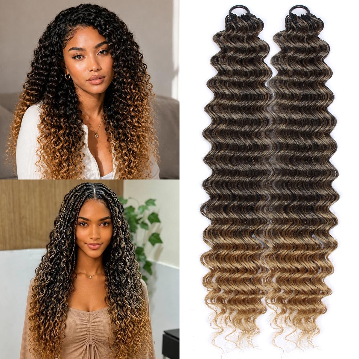 KRALER Feather Crochet Hair Extensions 18 Inch 100 Strands