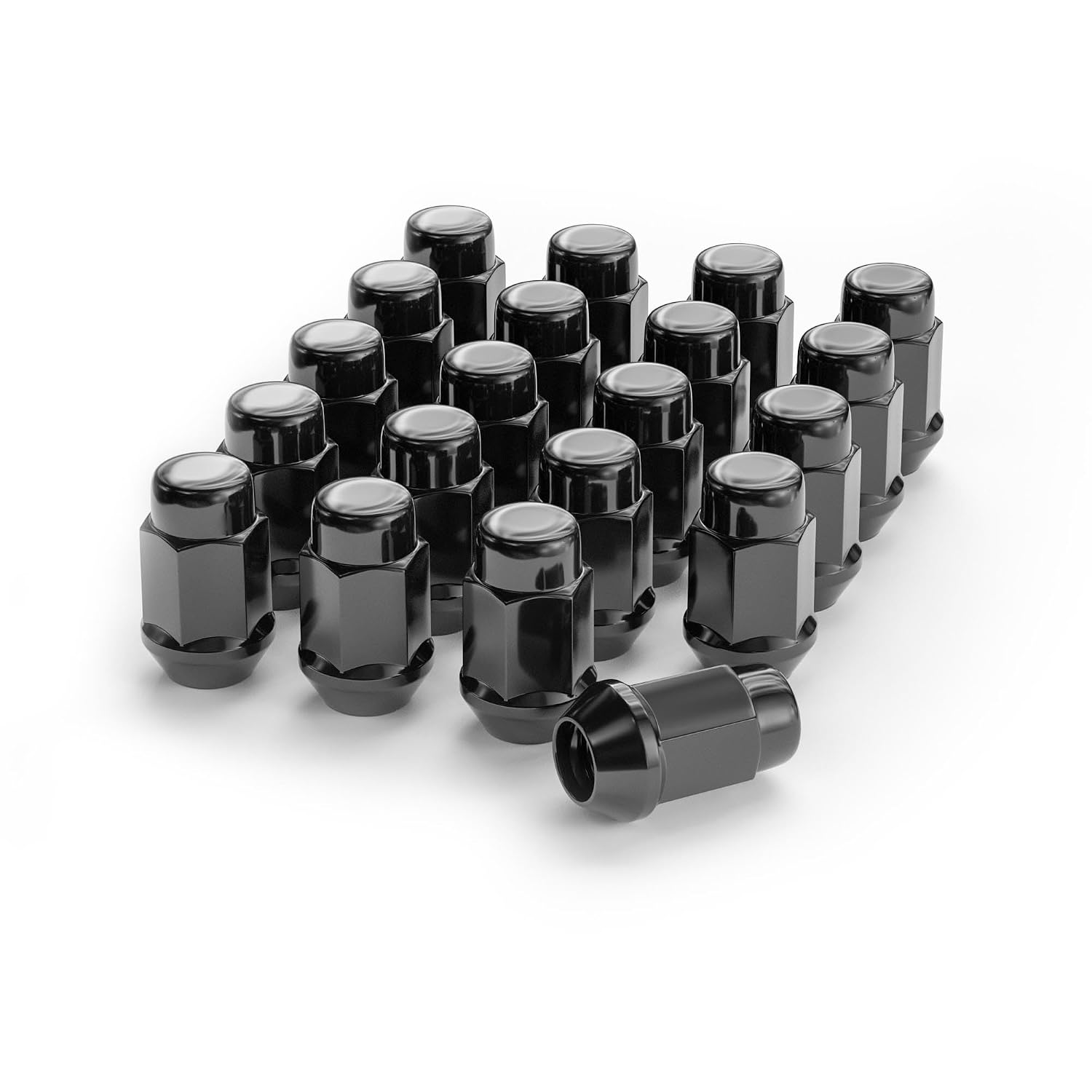EZISOE Black 14x1.5 Closed End Bulge Acorn Lug Nuts - Mag Seat, 20 Pack For Land Rover LR3 LR4 Range Rover - View #4