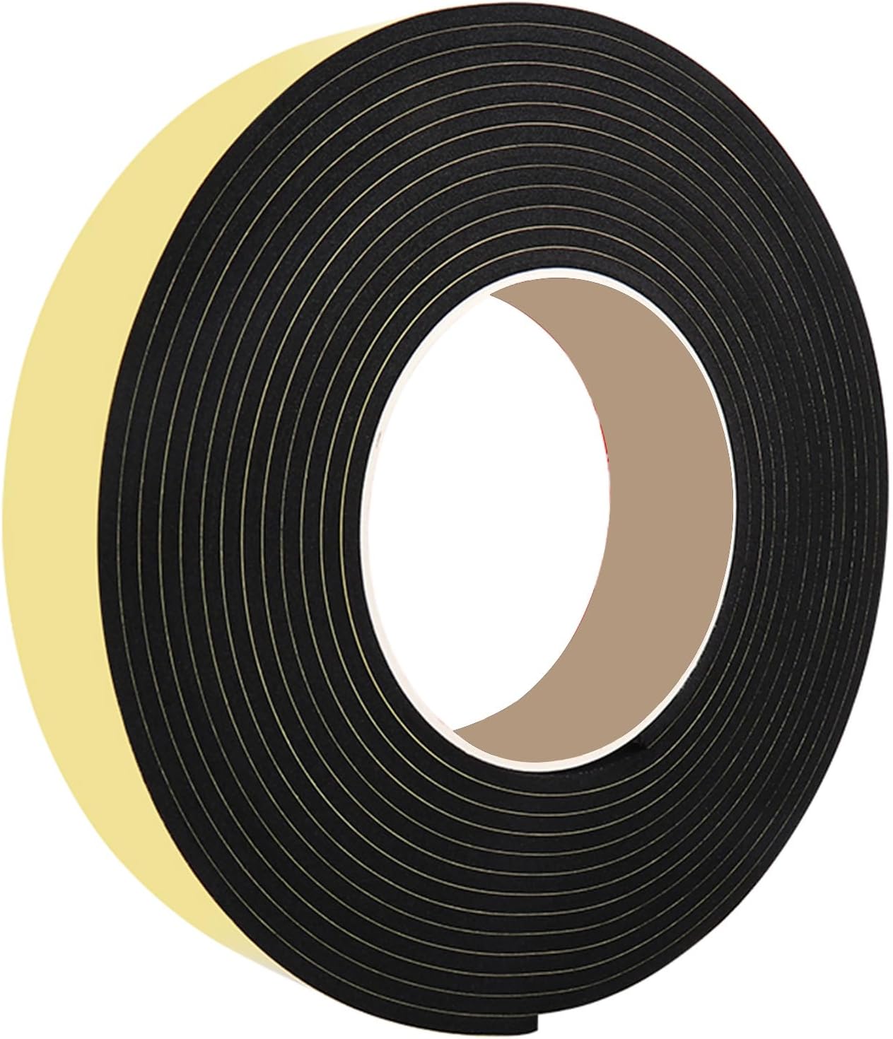 EPDM Foam Tape Self-Adhesive Rubber Seal for Weatherproof Door Window Sealing, Noise Reduction, Automotive Waterproof Insulation Gasket, Dustproof,10mm×20mm