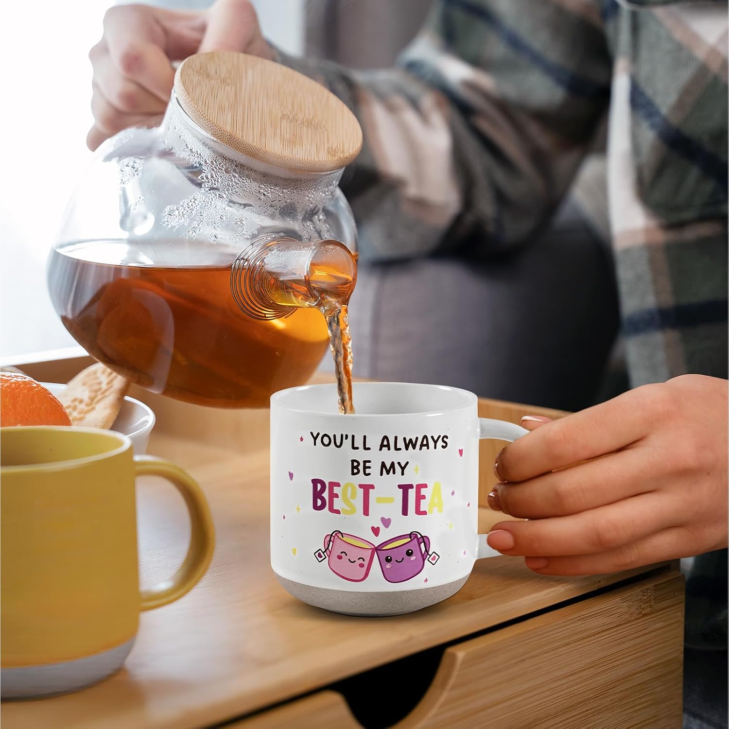 Best Friend Birthday Gifts for Women – You'll Always Be My Best-Tea Cute Ceramic Coffee Mug Gift for Bestie, BFF or Soul Sister, Friendship Gifts for Women Valentine's Day, Galentine's, 12.8oz