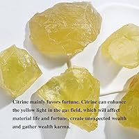 Vista 3 de Apengshi 1 piedra curativa de cristal natural de citrino crudo de 0.44 a 0.55 libras, piedras preciosas de cristal en bruto para pulir, pulir