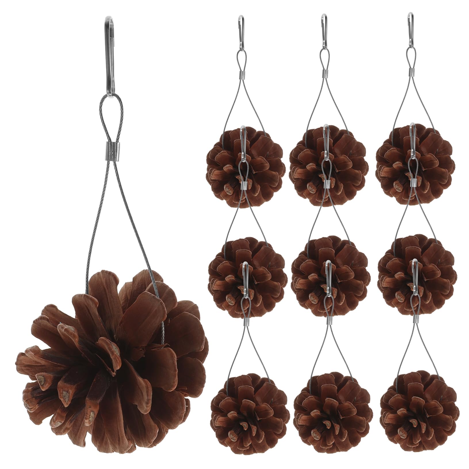 ABOOFAN 20pièces Jouet à Mâcher pour Oiseaux Pigne Naturelle Accessoire De Jeu Suspendu pour Perruches Et Cockatiels pour Forage Et Enrichissement