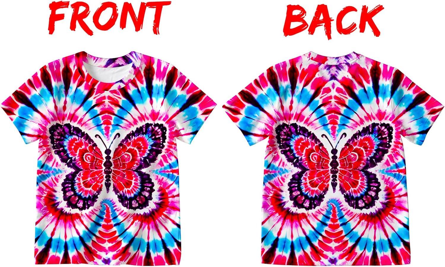 Women's Tie Dye Shirt Short Sleeve Hippies Senior Casual Summer Tees T Shirts for Women - Image 2