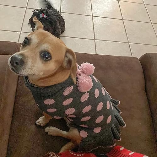 Miniatura 4 de Suéter KYEESE para perro con diseño de San Valentín, con cuello alto, accesorios para perro con diseño de corazón, con hueco para la correa