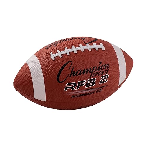 Champion Sports Rubber Football – Durable All-Weather Football with Enhanced