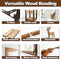 Vista 2 de Superpegamento líquido para madera, adhesivo de cianoacrilato instantáneo transparente para manualidades de madera, reparación de carpintería
