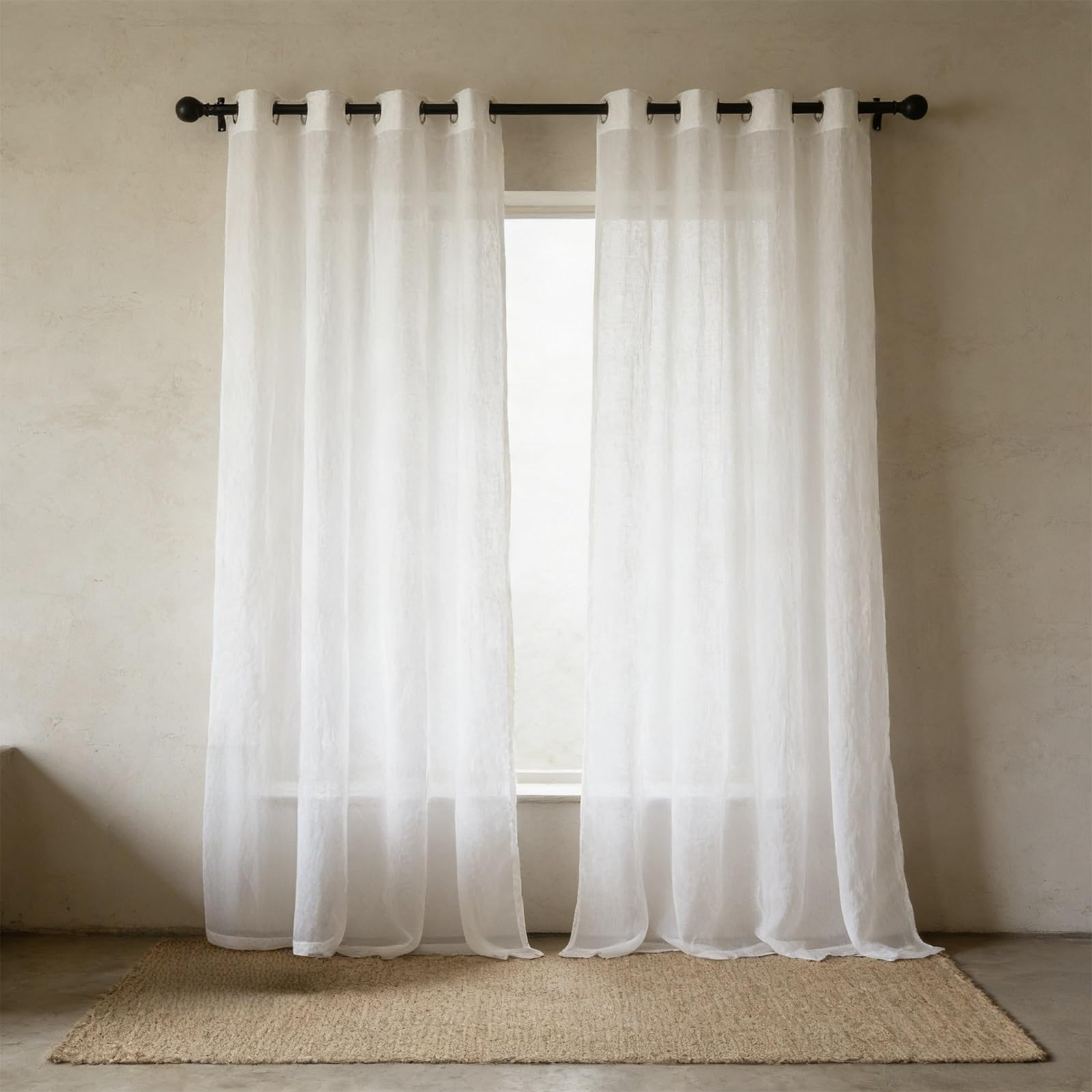 Cortinas visillo finas para dar luminosidad y elegancia al dormitorio