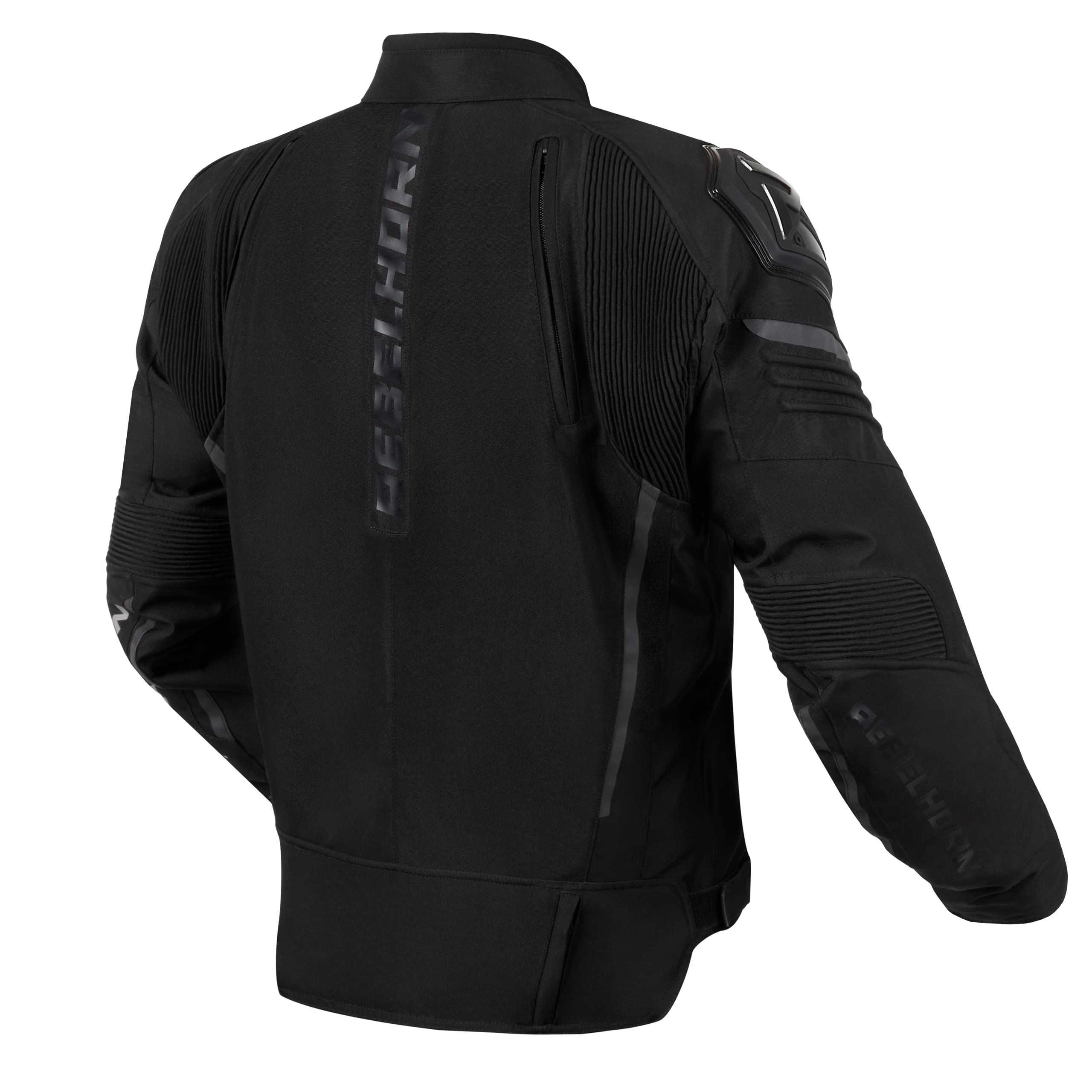 REBELHORN Vandal Motorradjacke Herren | Textil | Abnehmbare Wasserdichte Membran | Ellbogen und Schulterprotektoren Stufe 2 | Schulterschieber | 5 Belüftungskanäle | Größen bis 10XL