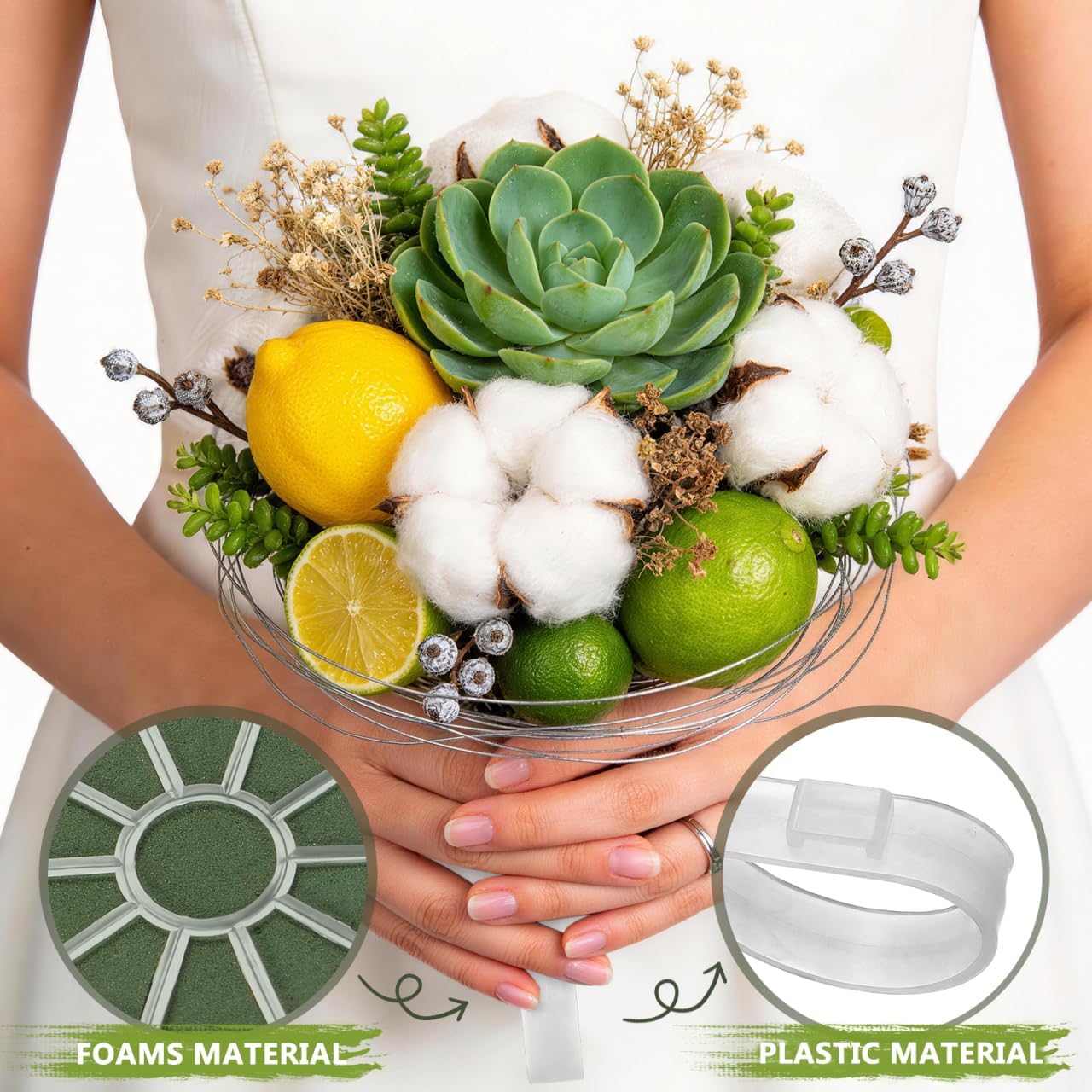 GALPADA 5pcs Bridal Bouquet Holders Floral Arrangement Handles Wedding Bouquet Holders for Bride