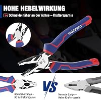 WORKPRO Kombinált Fogó 200mm - Multifunkciós Univerzális Szerszám Csavarkiszedővel és Kábelvágóval, Cr-V Acél, Otthoni és Műhelymunkákhoz 3