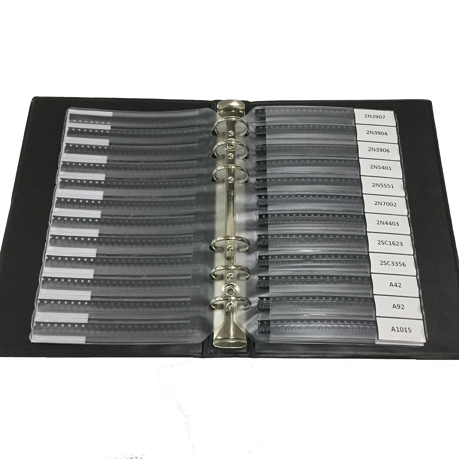 Dispositivos electrónicos 36 tipos x 25 piezas Kit surtido de transistores SMD de uso común Libro de muestra surtido