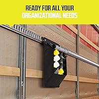 Vista 5 de DC Cargo Mall Soporte para herramientas E Track (19" x 33") Organizador colgante con gran capacidad Accesorios compactos E Track para remolques