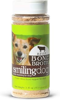 Herbsmith Bone Broth Kibble Seasoning - Freeze Dried Meat + Bone Broth Powder for Dogs - Beef - 3.35 oz
