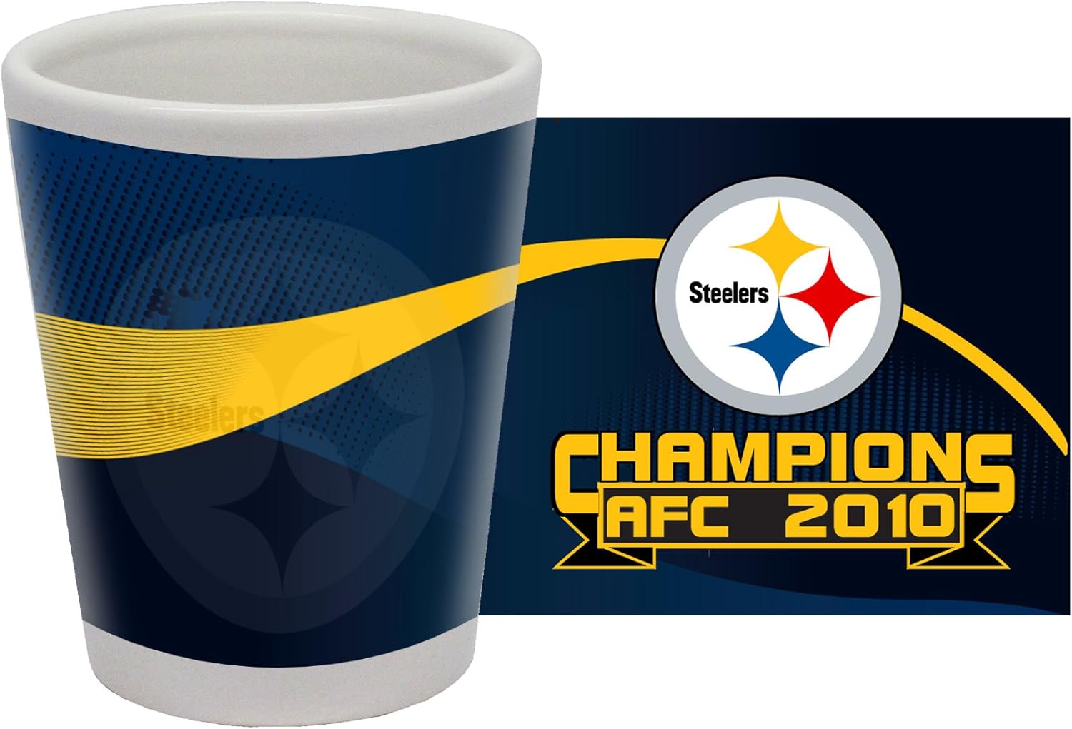 NFL AFC Champ 4Pack Ceramic Shot Glass Sports Fan Shot