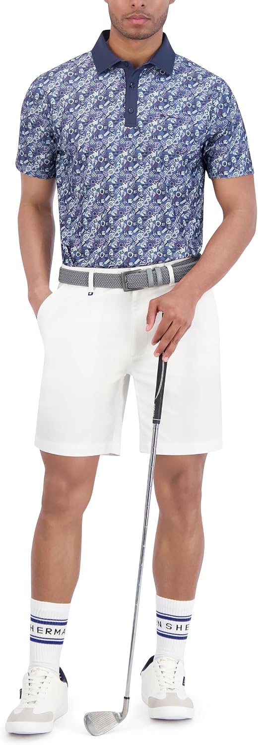 Ben Sherman Men's Performance Luxury Golf Polo Shirt