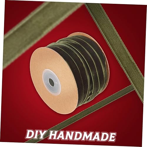 Miniatura 8 de SOLUSTRE Cinta de terciopelo para regalo, 3 rollos de cinta de Navidad, regalos de Navidad, cinta de envoltura de regalo, cajas de madera,