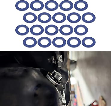20PCS Oil Drain Plug Gaskets, Engine Oil Washer, 90430-12031 Oil Pan Drain Plug Gasket, Aluminum M12 Crush Washer Oil Drain Plug Replacement for Toyota Lexus Scion