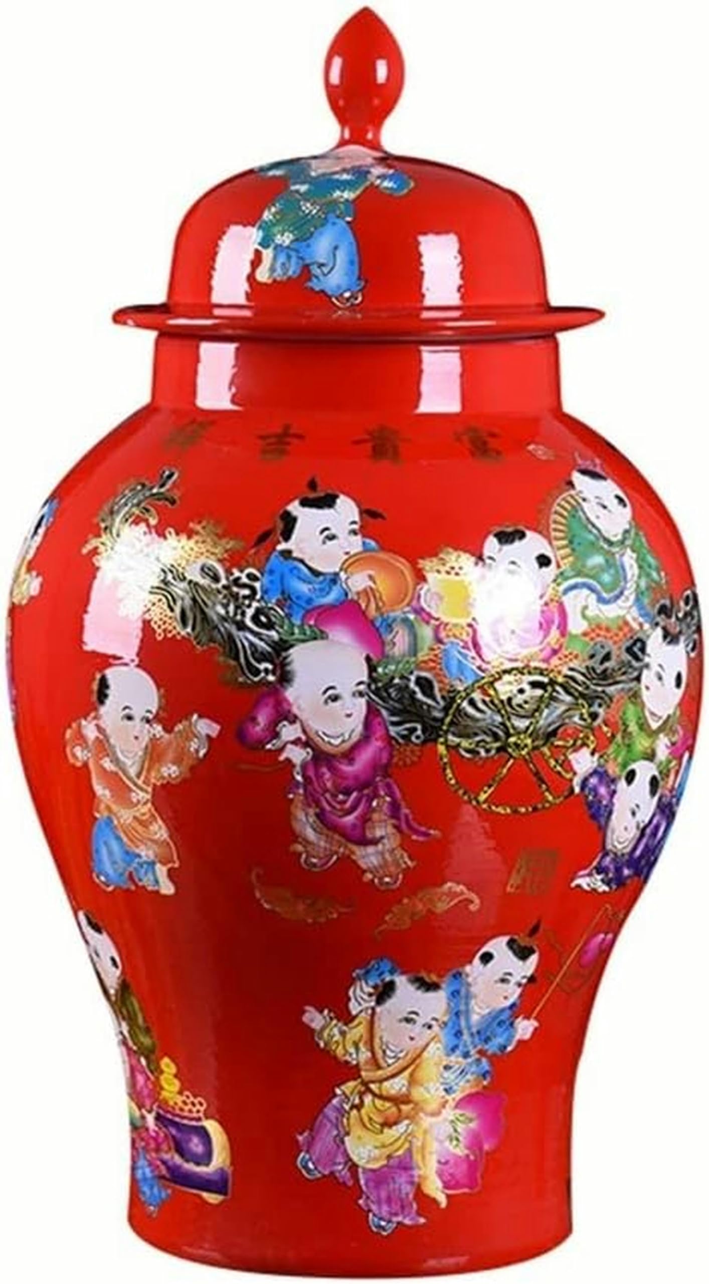 Pot de gingembre en céramique rouge pour illuminer votre console d'entrée ou votre salon
