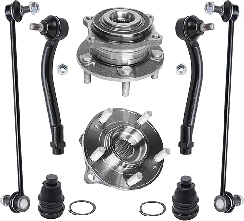 Miniatura 546 de Detroit Axle - Kit de cubos de rodamiento de rueda delantera de 6 piezas para Dodge Dart 2013-2016, Chrysler 200 2015-2017, 2 cojinetes de rueda