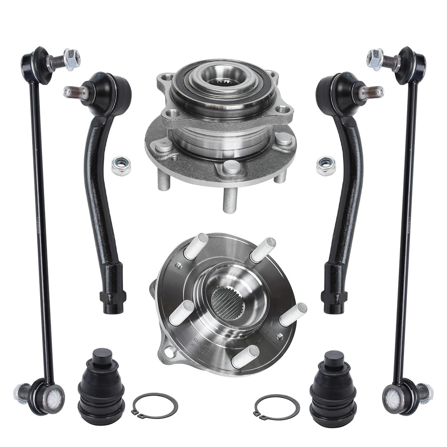 Detroit Axle - 8pc Front Suspension Kit for Hyundai 2007-2012 Santa Fe