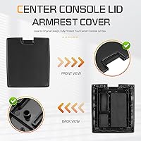 Vista 5 de Caja de Cubierta de Apoyabrazos con Pestillo para Consola Central Negra Compatible con 2007-2013 Chevy Avalanche Silverado Tahoe GMC Sierra 1500