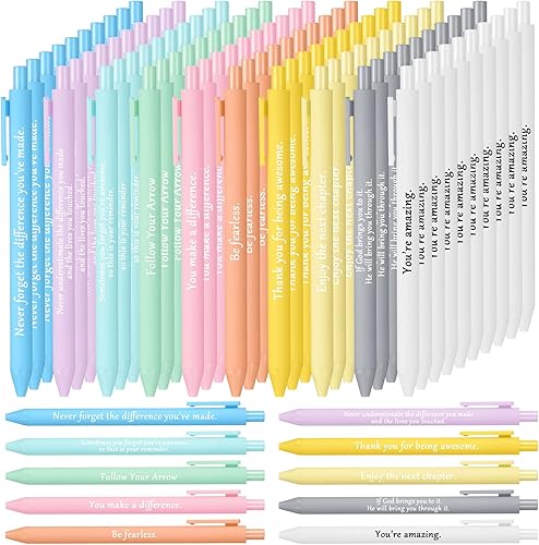 Teling 100 bolígrafos motivacionales, operación a granel, citas inspiradoras, bolígrafos con frase para regalos de regreso a clases, bolígrafos de