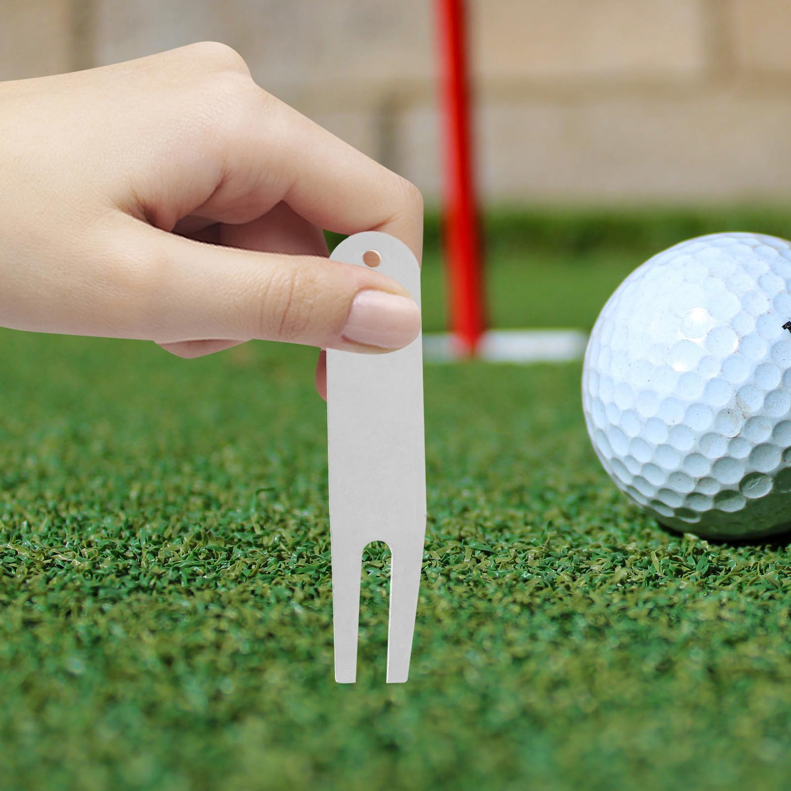 Toddmomy Edelstahl Golf Pitchgabel 2 Stück Tragbares Divot Reparaturwerkzeug Für Golfplatz Klein Handlich Für Golftasche Praktisches Golfzubehör