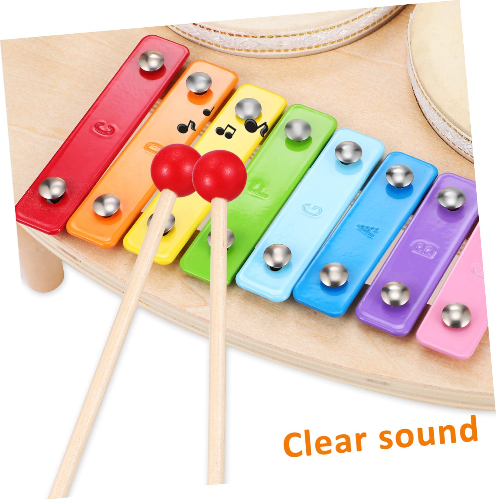 Xilófono de Madera Pequeño para Instrumentos de Percusión Infantil | Kit Musical Colorido, Sonido Claro y Efectos Ricos, Obsequio para Pequeño, Mazos de Madera Incluidos