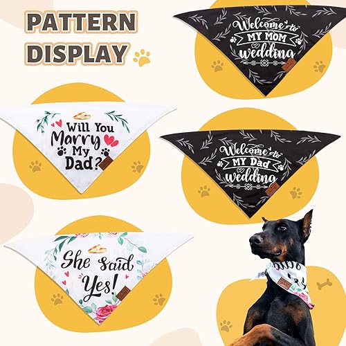 Miniatura 9 de Charcy Bandanas para perro, paquete de 4, bandana de otoño para perro niño y niña para vacaciones, cumpleaños, bufanda ajustable y duradera para
