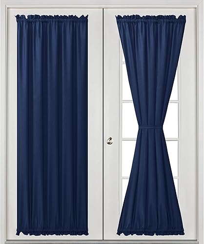 Miniatura 24 de Hiasan Cortinas para ventana de puerta delantera, bolsillo para barra, cortina de privacidad semitransparente para puerta francesa, 1 panel