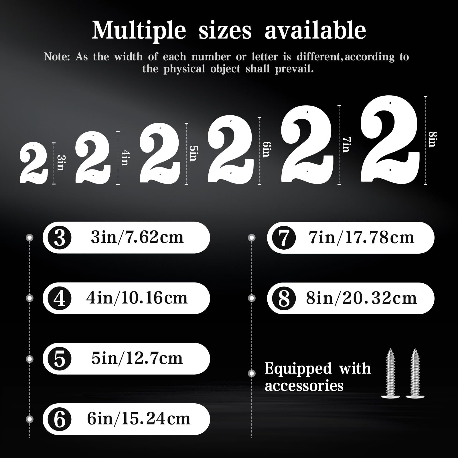 4 Inch Crisp White Rustproof House Numbers Letters,Heavy-Duty Metal Address Numbers for House,Weatherproof 0-9 Numbers & A-Z Outdoor Metal Letters Full Set for Door,Gate,Mailbox(D) - Image 3