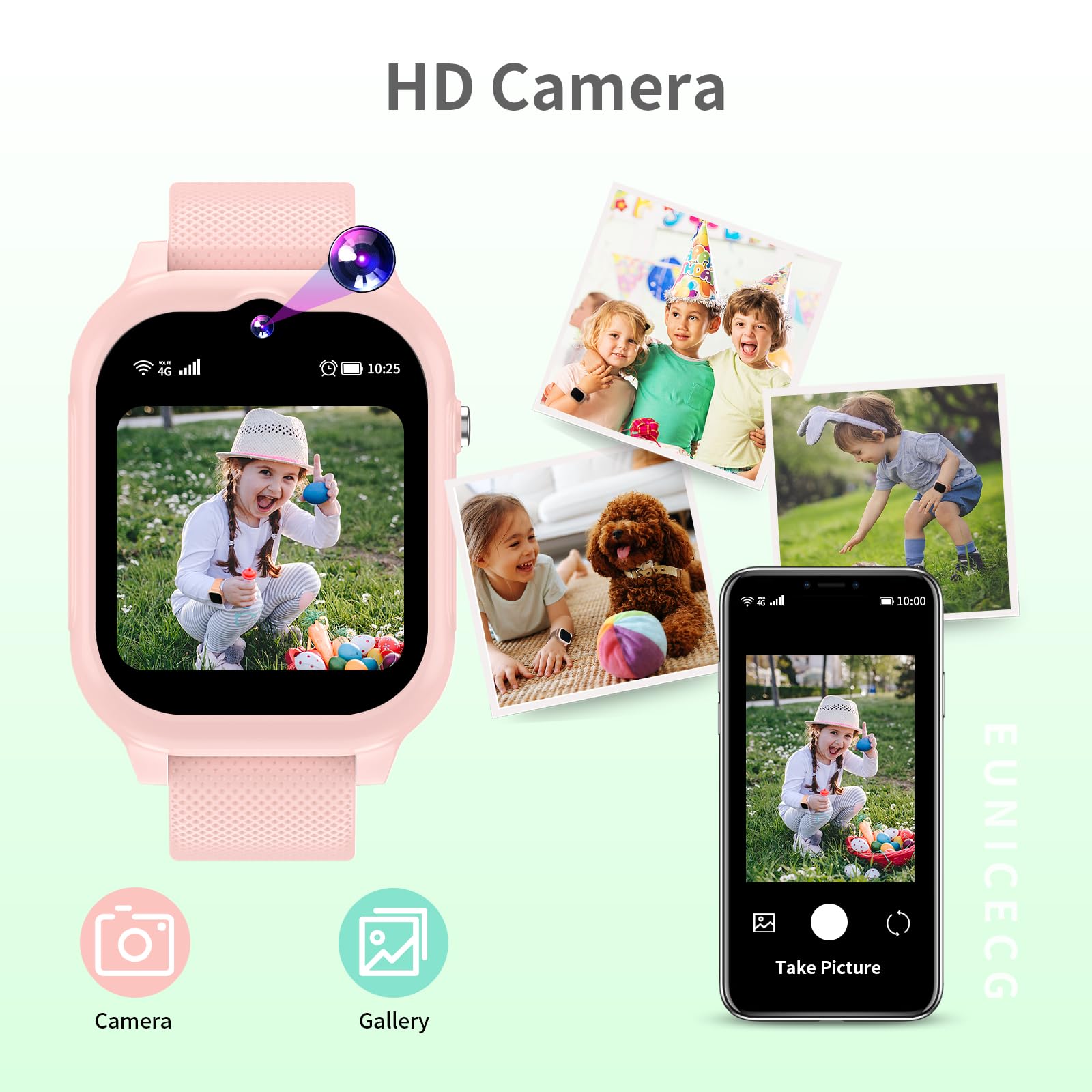 4G Smartwatch Dla Dzieci Chłopcy Dziewczynki Tracker GPS Telefon SOS Rozwołanie wideo Krokomierz Budzik HD Kamera Kalkulator Wodoodporne cyfrowe prezenty