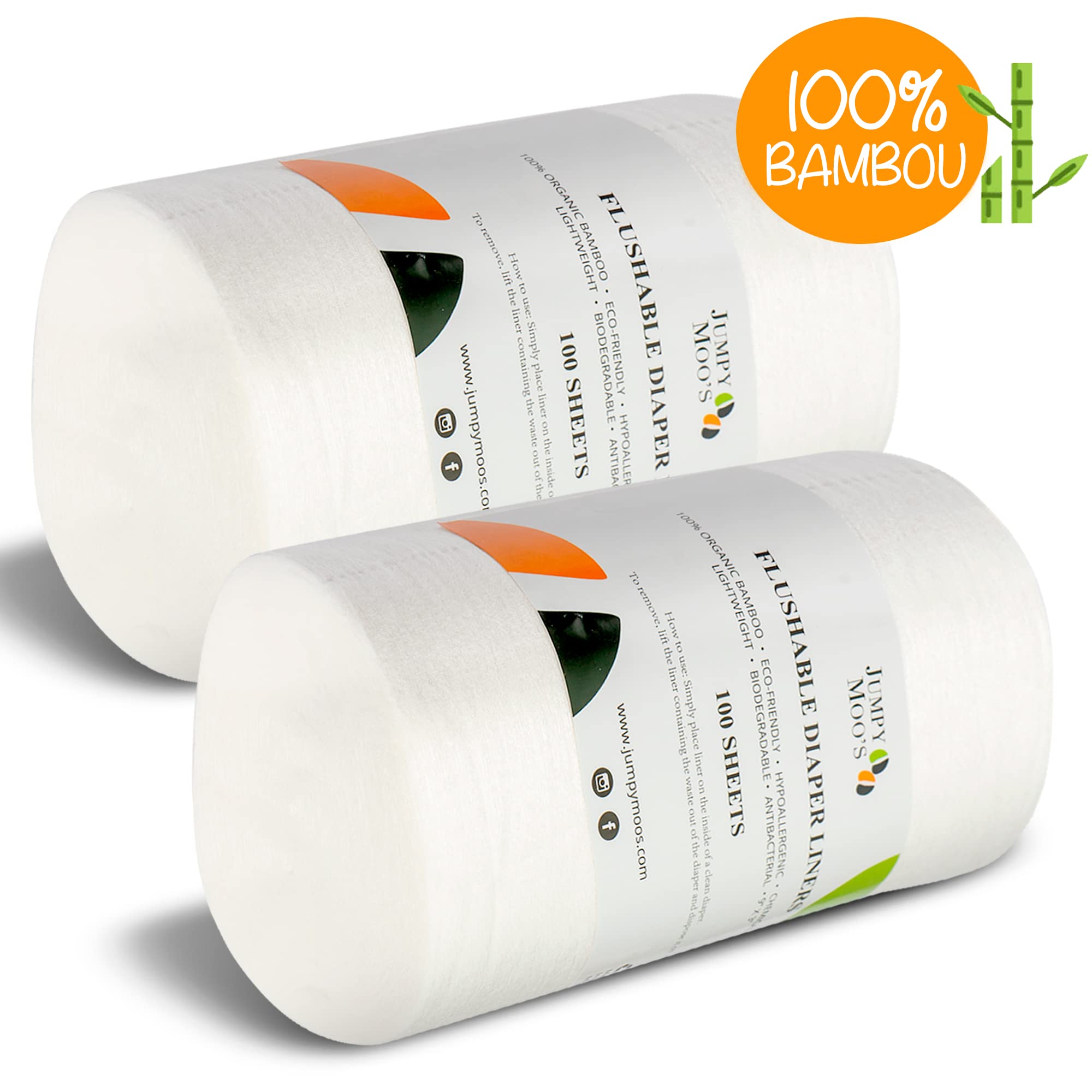Voile de Protection pour Couche Lavable Bébé 0 à 3 Ans - Biodégradable et Respirant - Augmente la Durée de Vie et Facilite le Nettoyage des Couches Lavables (paquet de 2)