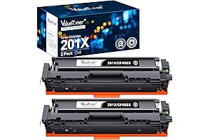 Valuetoner Compatible Toner Cartridge Replacement for HP 201X 201A CF400X CF400A (2 Pack, Black)
