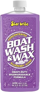 STAR BRITE Boat Wash & Wax Heavy Duty Concentrate, Cleans & Protects