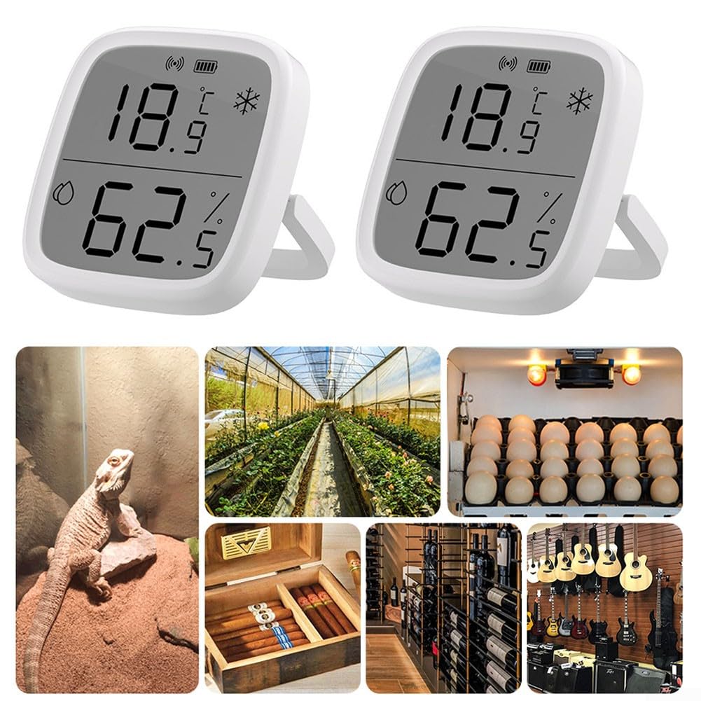 1 capteur intelligent d'affichage de la température et de l'humidité Zigbe 3.0 LCD compatible SNZB-02D